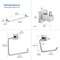 Kibi Cube 5-Piece Bathroom Hardware Set C-KBA15-5BN-2 - alternate 4
